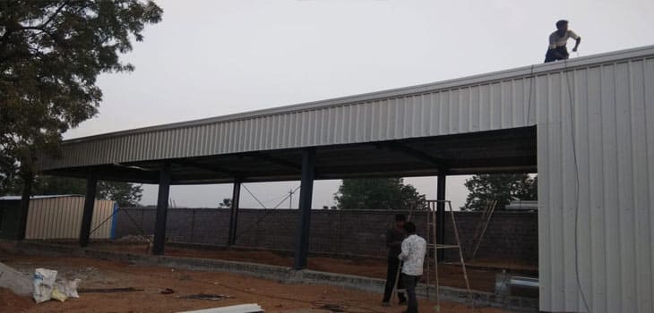 prefabricated factory shed in chennai